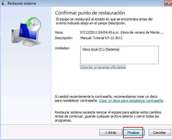 Restaurar Sistema En Windows 7 Parte 2 7166