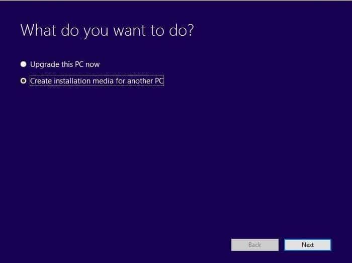 Disco de instalación de Windows 10