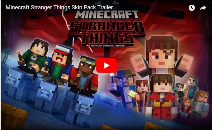 Stranger Things llega a al mundo Stranger Things y Minecraft unidos mediante los skin packs