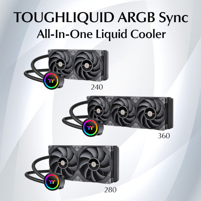 Thermaltake TOUGHLIQUID 240/280/360 ARGB Sync All-In-One Liquid Coolers