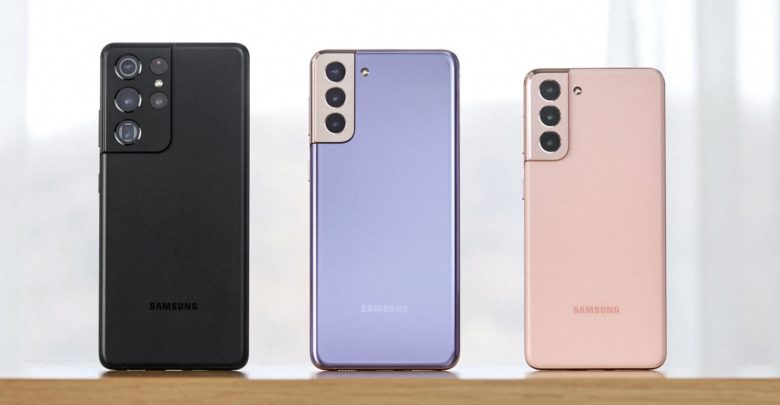 Tres equipos Samsung: S21 Ultra, S21+ y S21